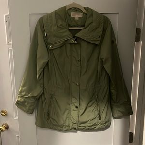 Size Medium Michael Kors Green Light Weight Coat